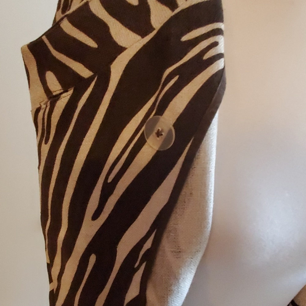 Michael Kors Zebra Print Linen Jacket - image 6